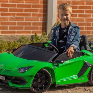 VENTA COCHE LAMBORGHINI AVENTADOR 2 PLAZAS, 12V CON RC, 2 MOTORES, VERDE - INDA341-c4k2028G